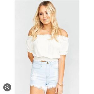 Show me your Mumu Wyoming denim shorts in whitewater wash 27